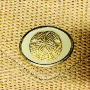 Wicker Clutch with Seashell Emblem